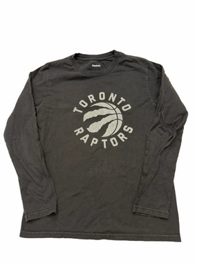 Reebok Toronto Raptors Basketball Kids Long-Sleeve Cotton Tee Youth Large 14-16